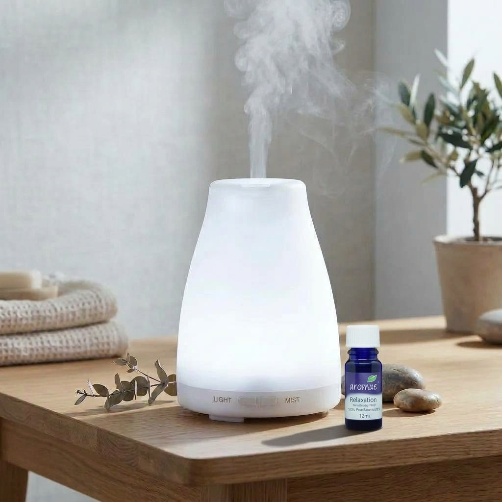 Aroma Diffuser - Ultrasonic Diffuser with 7 Colour LED Light