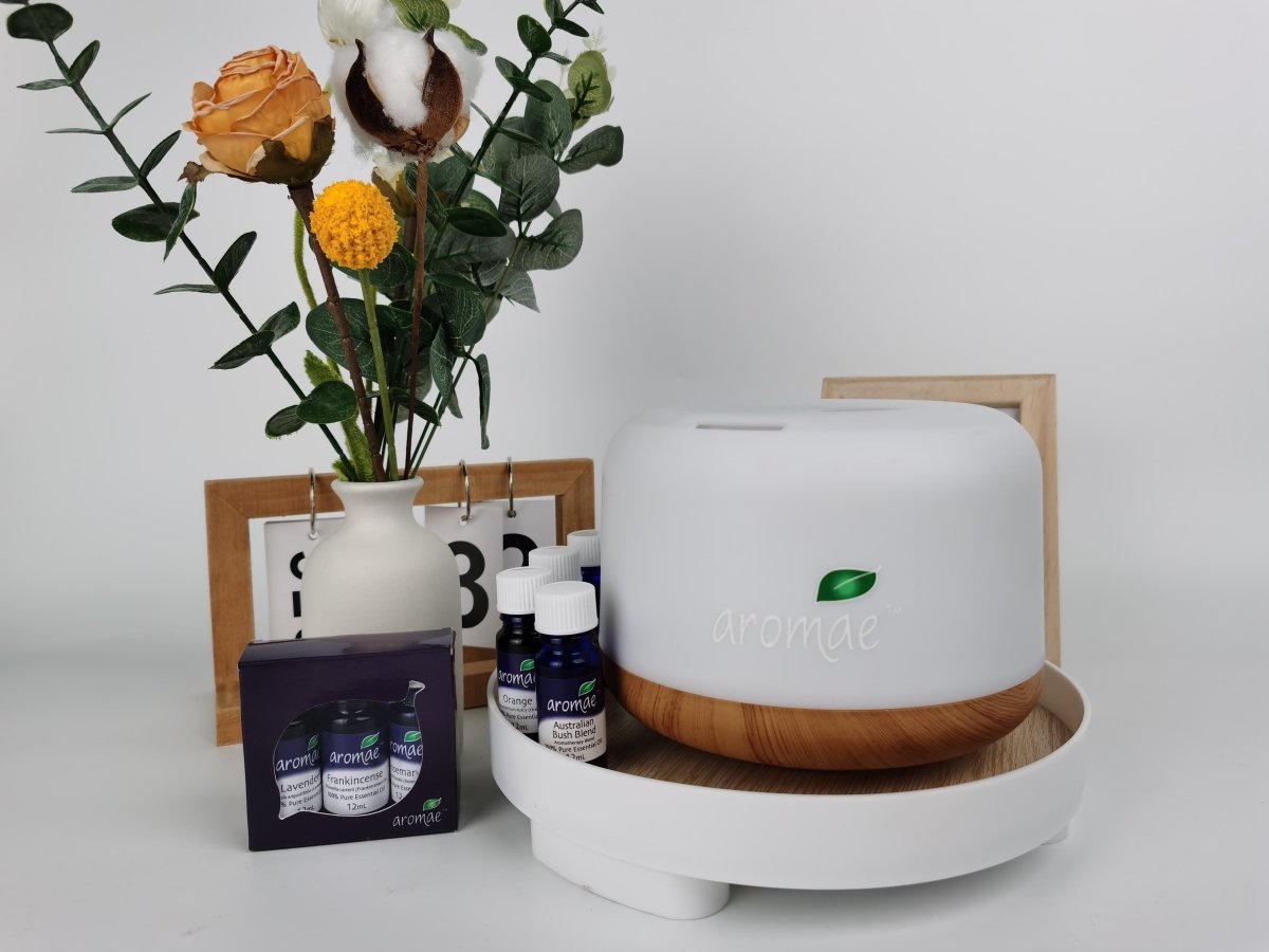 Essential Oil Diffuser AR001 (Ultrasonic with Remote Control) Includes 3 Free Essential Oils - Aromae Essentials