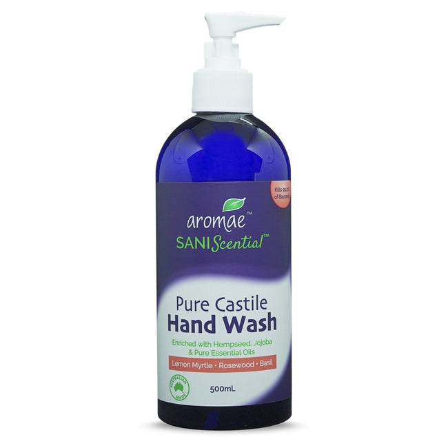 SANIScential Pure Castile Hand Wash (Lemon Myrtle) - Aromae Essentials
